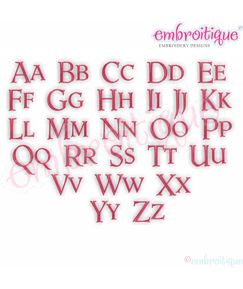 Carson Engraved Monogram Font for Machine Embroidery- Embroitique