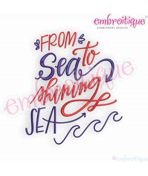 From Sea To Shining Sea -Embroitique Machine Embroidery Design
