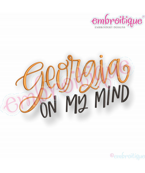 Georgia On My Mind - Embroitique Machine Embroidery Design