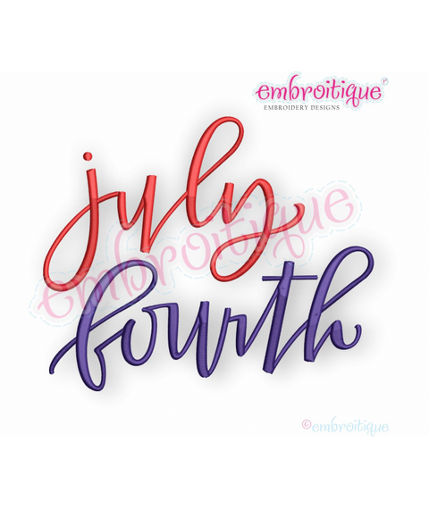 July Fourth - Embroitique Machine Embroidery Design