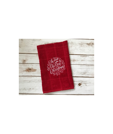 We Wish you a Merry Christmas Calligraphy Holiday Design for machine embroidery, 2 image
