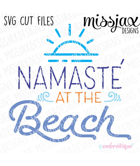Namaste at the Beach SVG Cut File