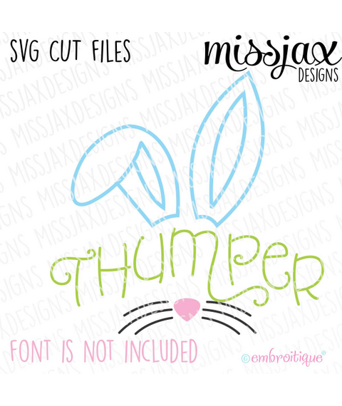 Easter Bunny Name Frame SVG Cut File