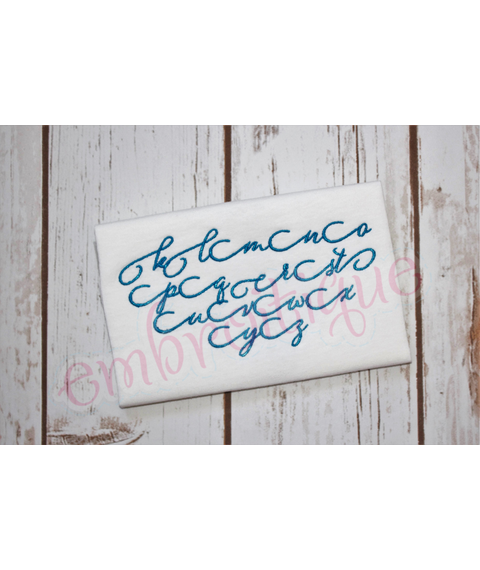 Eleanor Set 1 - Small - Calligraphy Script Machine Embroidery Monogram Alphabet Font - Embroitique - BX Files included