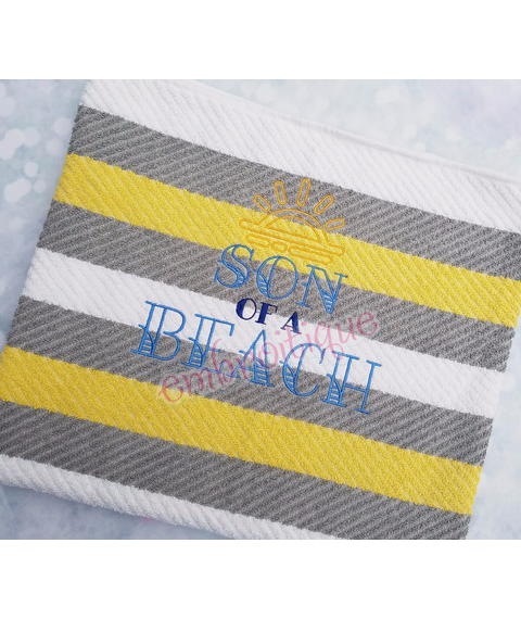 Son of A Beach - Funny Nautical Summer - Machine Embroidery Design