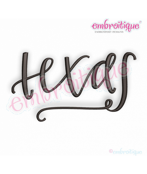 Texas - Embroitique Machine Embroidery Design