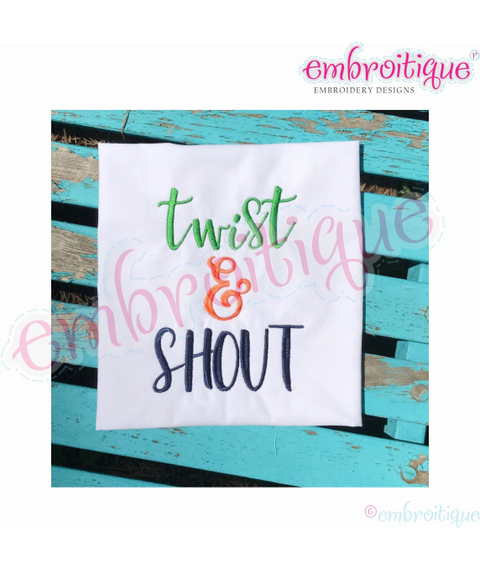 Twist & Shout Monogram Font - cute font for boys & girls - Embroitique Digital Embroidery Design - . 0.75", 1", 1.45", 2", 2.5", 3"