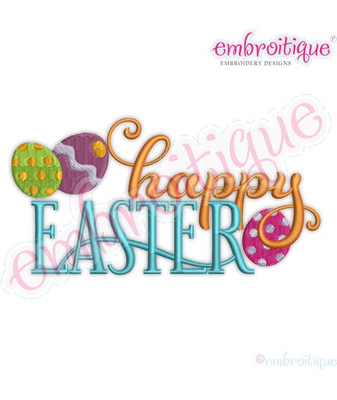 Happy Easter with Eggs