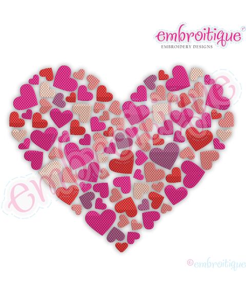 Heart of Hearts Fill Stitch Design