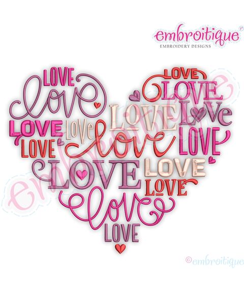 Lots of Love Heart Jumble Valentine Design, 2 image