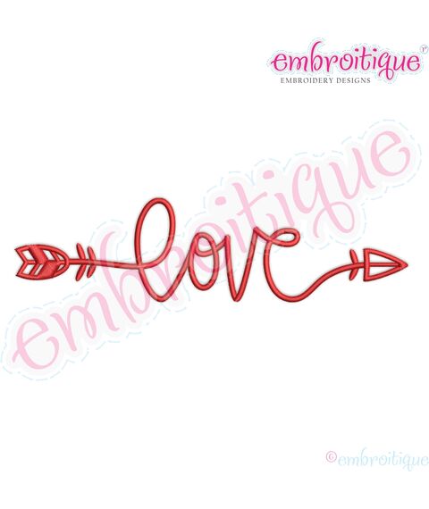 Love in Script with Arrow - Valentines, Wedding