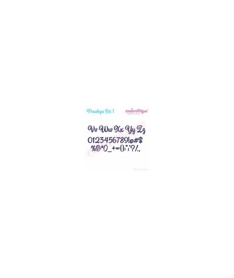 Penelope Super Set - Exclusive Calligraphy Script Monogram Alphabet Font for Machine Embroidery, 2 image