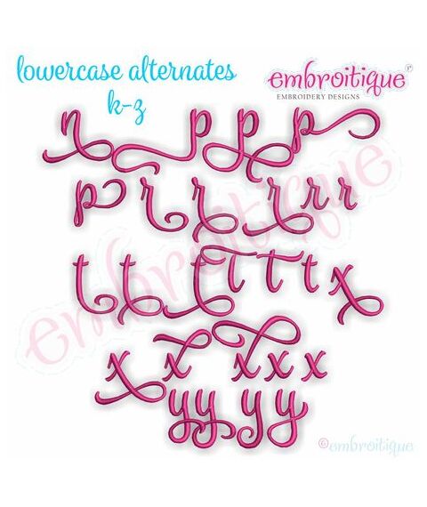 Penelope Super Set - Exclusive Calligraphy Script Monogram Alphabet Font for Machine Embroidery, 15 image