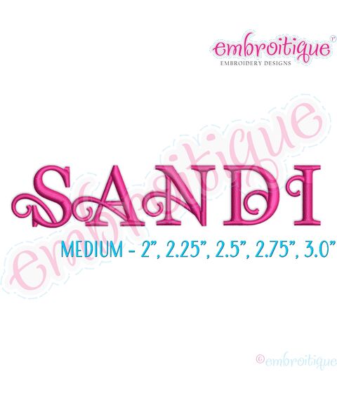 Sandi Monogram Font - Curly Classic Upright- MEDIUM, 2 image