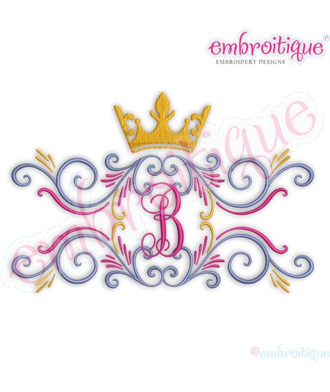 Bianca Princess Flourish Monogram Font Frame
