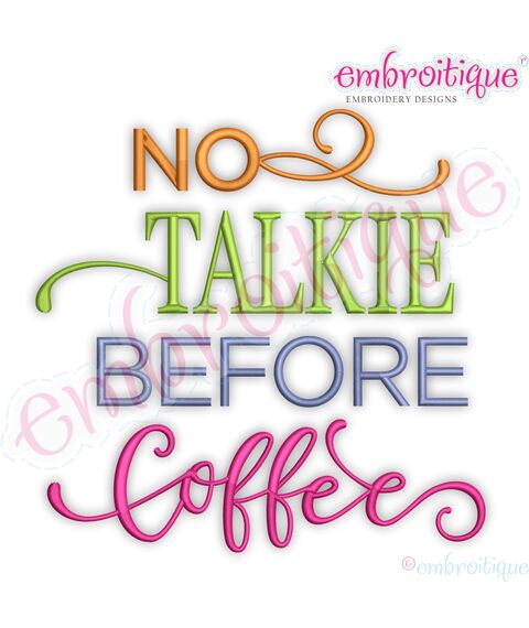 No Talkie Before Coffee