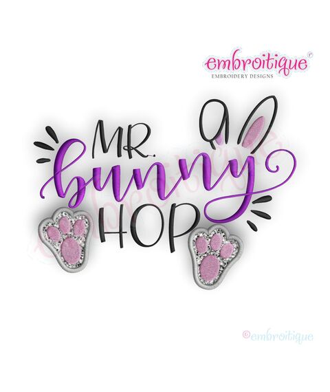 Mr Bunny Hop Applique