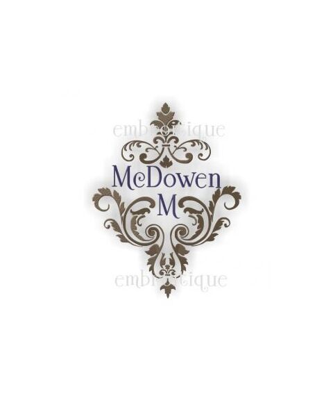 Thompson Damask Font Frame