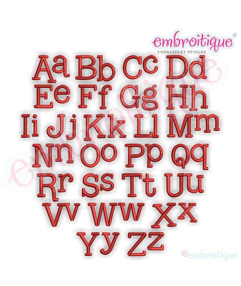 Little Mister Monogram Font Set  -  .5", 1", 1.5", 2", 2.5"