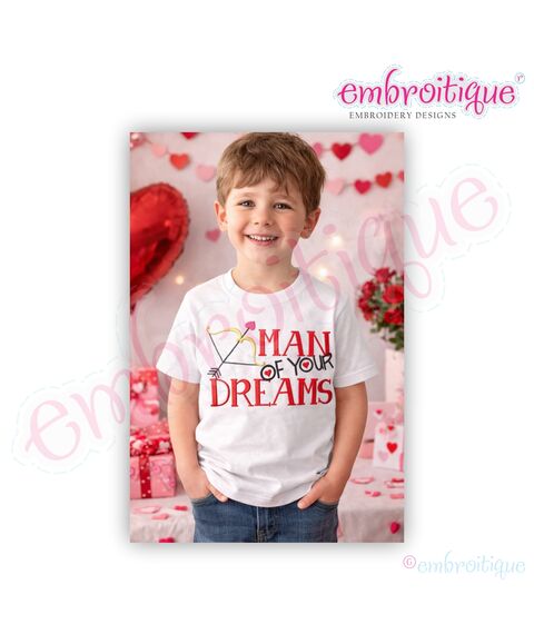 Man of your Dreams with Cupid's Arrow Adorable Boy Valentine's Day Design