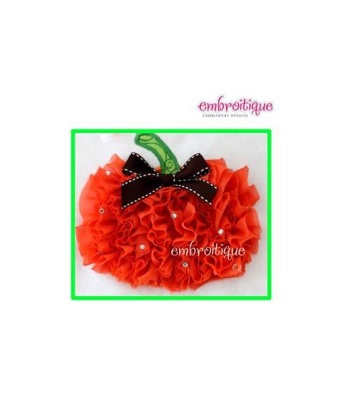 Shabby Sweet Ruched Pumpkin - Great for Thanksgiving and Halloween