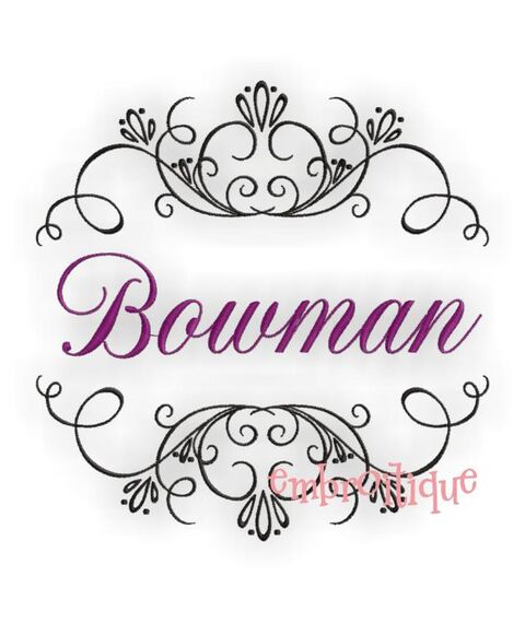 Bowman Font Frame Flourish