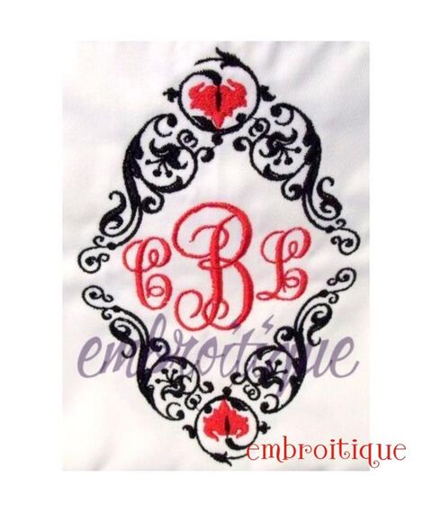 Diamond Decadence Monogram Font Frame