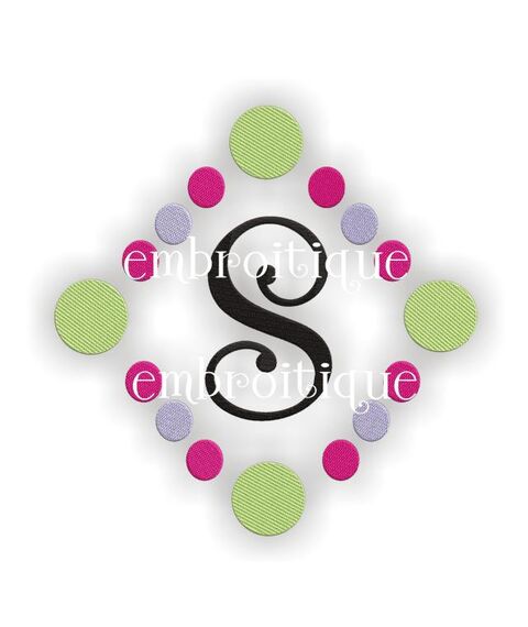 Diamond Dots Font Frame