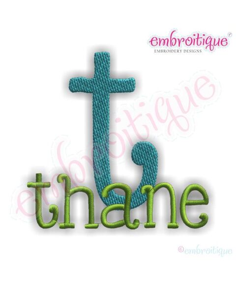 Thane Monogram Set - Machine Embroidery Alphabet