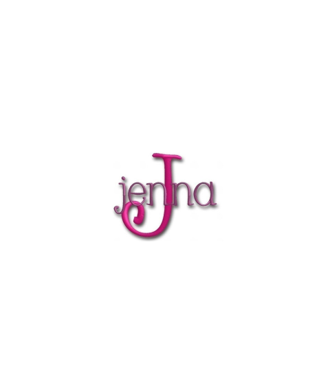 Jenna Machine Embroidery Monogram Alphabet Font