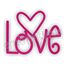 Love Word - Fill Stitch and Redwork