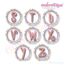 Polka Dot Frame with Letters Set, 3 image