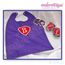 Super Hero Set - Mask, Cuffs, Cape, Lightening Bolt, and Applique Alphabet