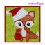 Christmas Fox Applique - Small