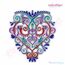 Curly Victorian Flourished Ornate Heart - Large, 2 image