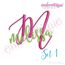 Melissa Monogram Set - Hand Lettered Calligraphy Script - Set 1- 1", 2", 3"