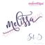 Melissa Monogram Super Set - Hand Lettered Calligraphy Script - Sets 1-4 included!!   2 - 1", 2", 3"