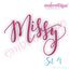 Melissa Monogram Super Set - Hand Lettered Calligraphy Script - Sets 1-4 included!!   2 - 1", 2", 3"