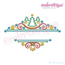 Embroitique Curly Christmas Tree Font Frame with Stars, 3 image
