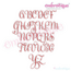 Beatrice Monogram Set 1 - Medium - Upright Calligraphy Script Alphabet for Machine Embroidery