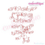 Beatrice Monogram Set 3 - Small - Upright Calligraphy Script Alphabet for Machine Embroidery