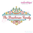 Embroitique Curly Christmas Tree Font Frame with Stars