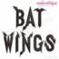 Bat Wing Halloween Font-1", 2", 3", 4", 5"  A-Z, 0-9