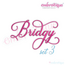 Bridget Monogram Set 3 - Small - Beautiful Calligraphy Swash Interchangeable Machine Embroidery Alphabet font - BX files included