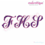 Fallyn Filled Monogram Set - girly, lacy alphabet -  Embroitique Machine Embroidery Design
