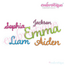 Lemondrop Monogram Font - Adorable & Sweet Font - 1", 1.5", 2", 2.5", 3", 4" - Machine Embroidery Design from Embroitique