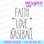 Faith Love Baseball Rae Dunn Inspired SVG Silhouette Cricuit Vector Printable Cut File, 2 image